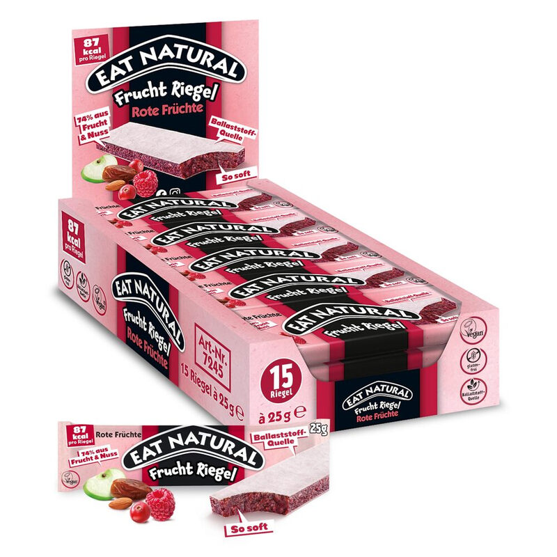Eat Natural Fruchtriegel Rote Früchte Großpackung 15 x 25g