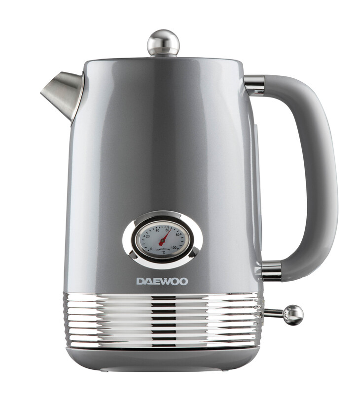 Denver Retro Kettle, 1.5L, Rapid Boil, Smoked Grey - SDA2747GE