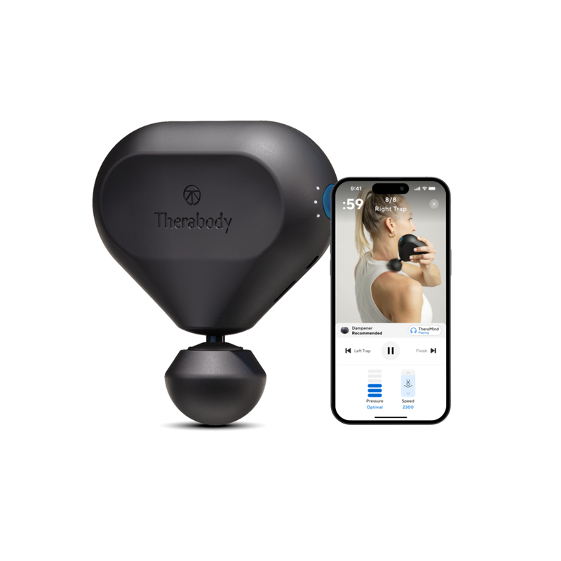 Theragun Mini 2.0 Percussive Massage Device – Compact Deep Muscle Treatment, 3 Attach