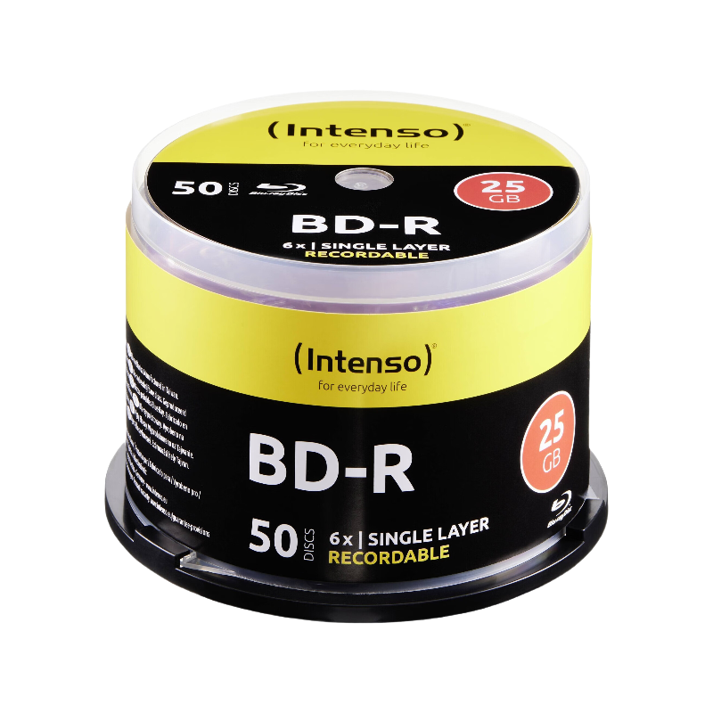 Intenso 5001115 BD-R 25GB - 6x Geschwindigkeit -50stk