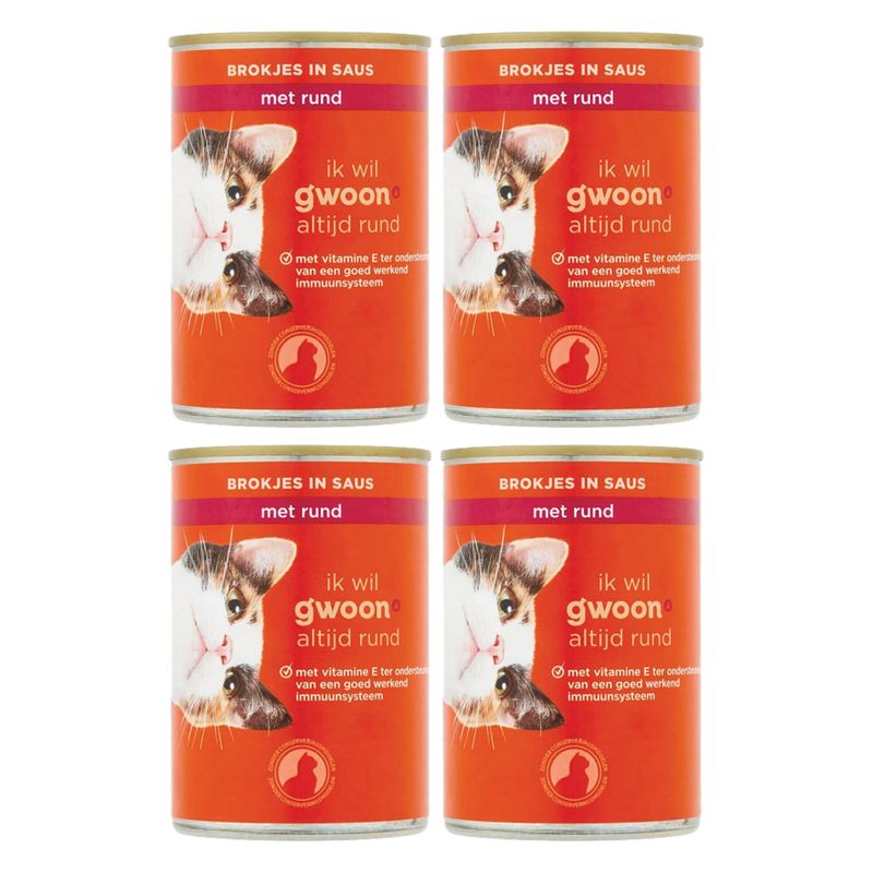 g'woon Morceaux en sauce au bœuf 415 g * 4
