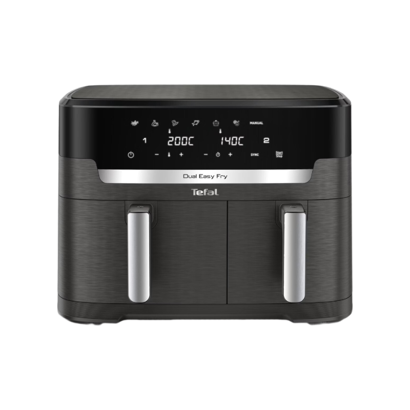 Tefal EY942H Easy Fry Dual XXL Airfryer Grijs