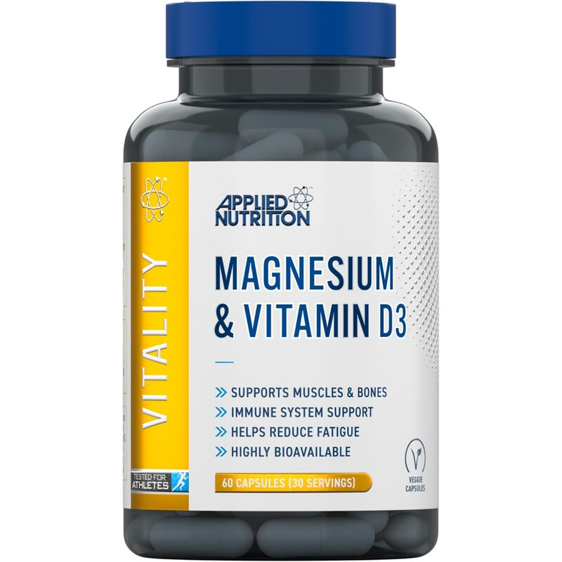 Vitality Magnesium Plus Vitamin D3 - 60Vegan Capsules