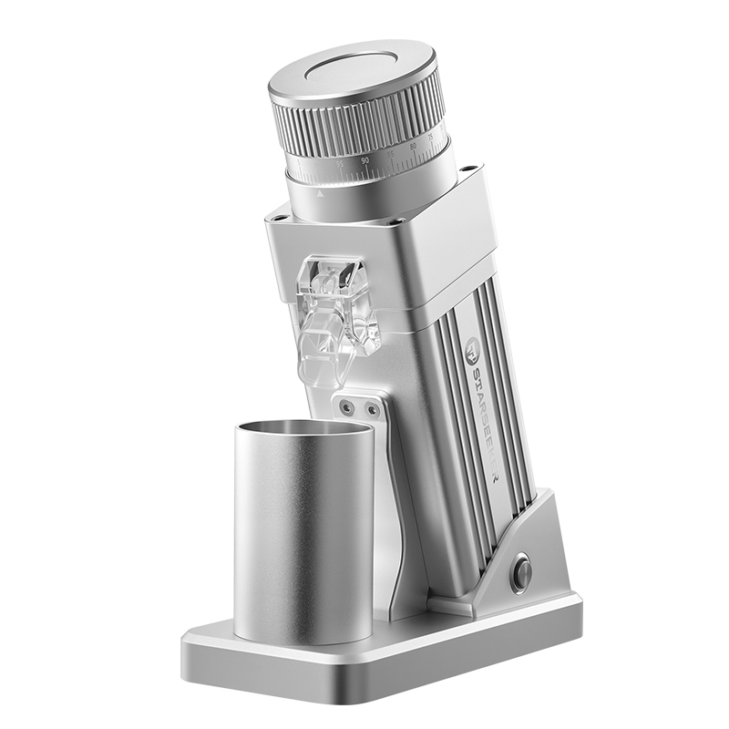 E55 Pro Electric Coffee Grinder with 55mm Titanium Alloy Conical Burr, 72W AC Motor,