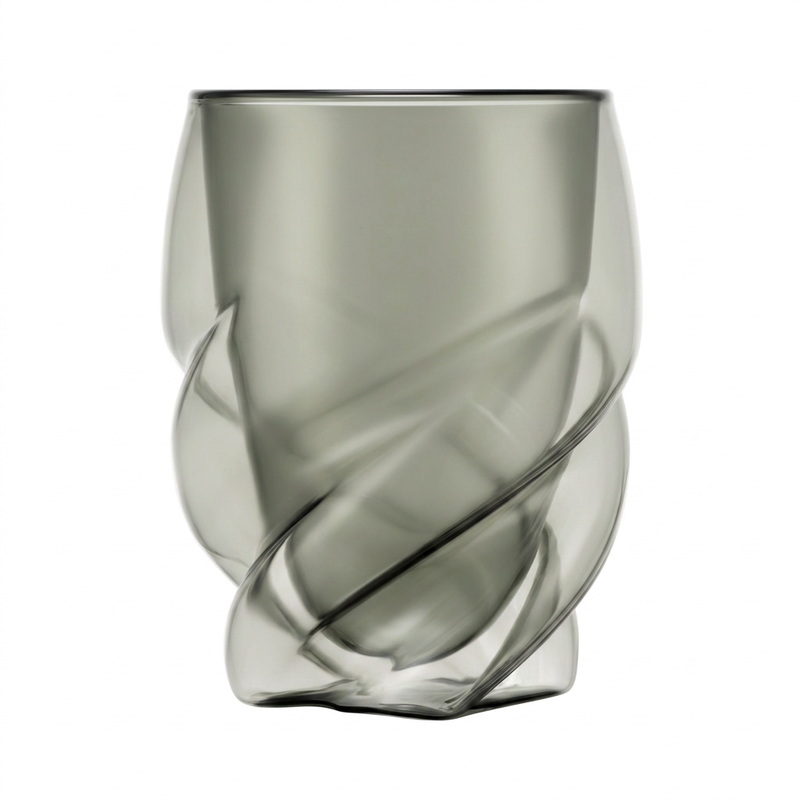Bodum PAVINA PARIS Dubbelwandige glazen beker - 270 ml, Transparant grijs, 2 stuks