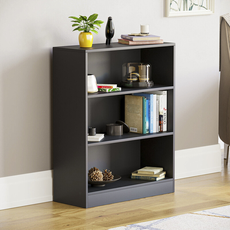 Vida Designs Bookcase Cambridge 3 Shelves Black