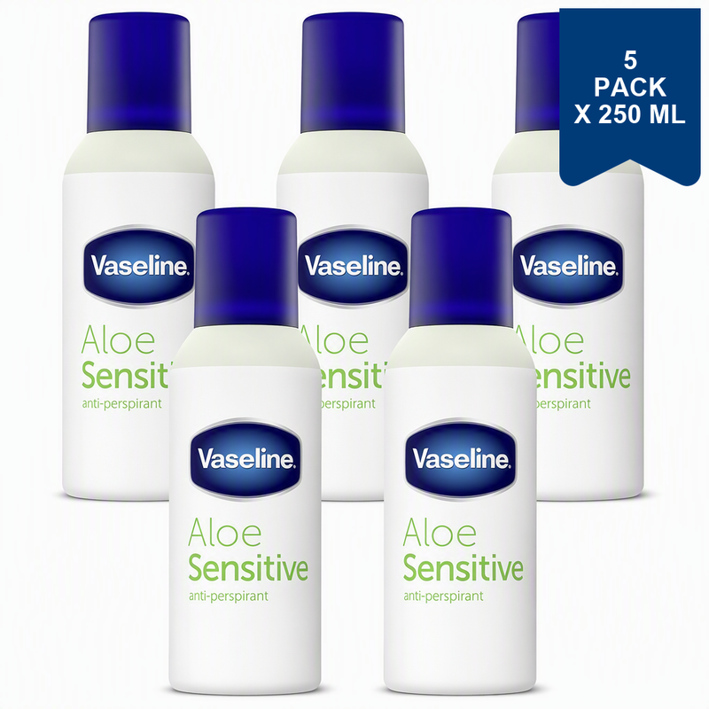 Vaseline Deospray Aloe Sensitive 250 ml (5-Pack)