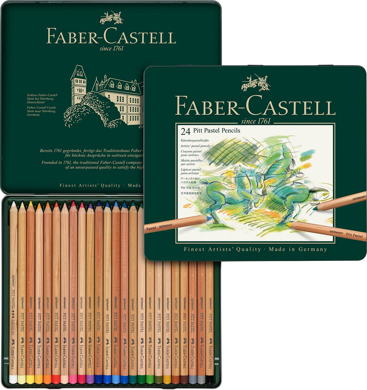 FABER-CASTELL 112124 - Buntstifte Set Pitt Pastell, 24er Metalletui