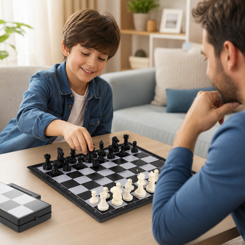Magnetisches Schachspiel pädagogisches Brettspiel für Kinder F15 Ausstellungsständer Nummer, Halloween- und Weihnachtsgeschenke
