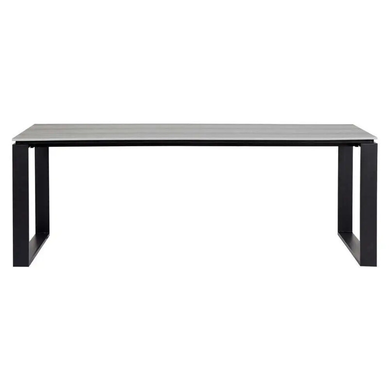 Outfit Gartentisch 210x100 cm Schwarz, Schwarz