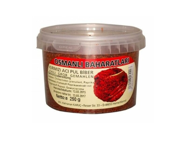 Osmanli Hete Rode Peperkorrels (Aci Pul Biber) 250 g