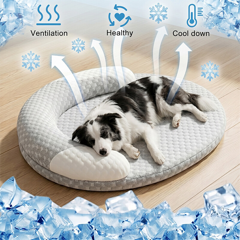 Hovicaed Pet Bed - Summer Cool Style, Breathable and Not Stuffy, 5-Layer Structure Rapid Heat Dissipation