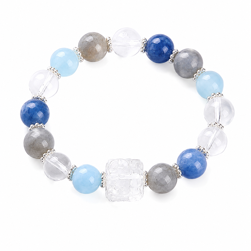 VoxorAI L8 [Schneefall-Orchidee] Kristallarmband DIY Original Handgefertigtes Armband für Glück und Wohlstand, Leichtes Luxus-Armband