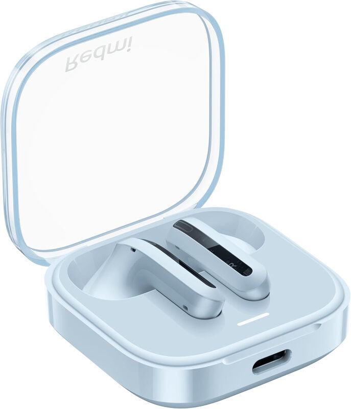 Buds 6 Active Noise Reduction Bluetooth Earbuds - Transparent blue