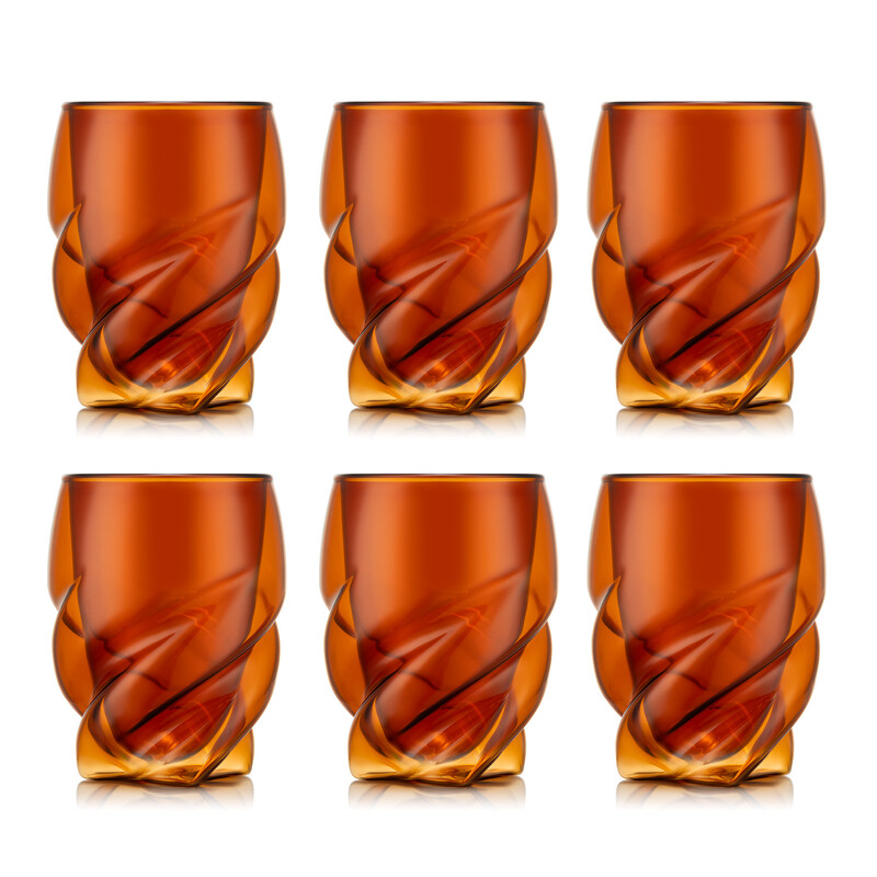 BODUM PAVINA PARIS Set de 6 verres à double paroi 270 ml - Rouge transparent
