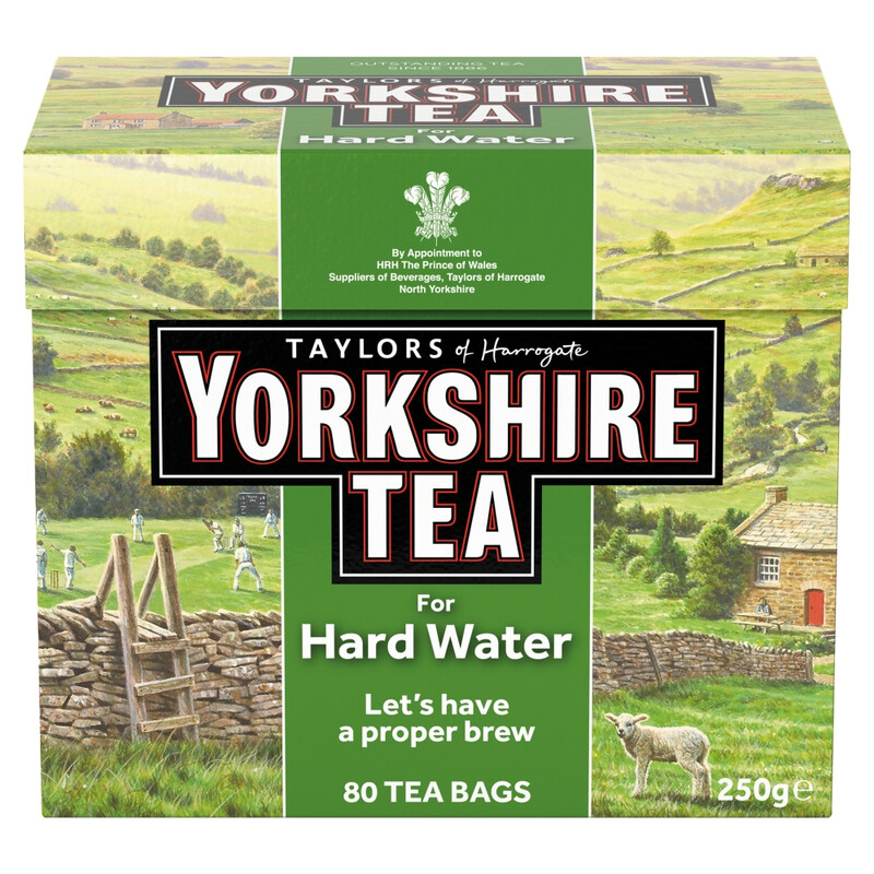 Yorkshire Tea For Hard Water 80 Tea Bags 250g