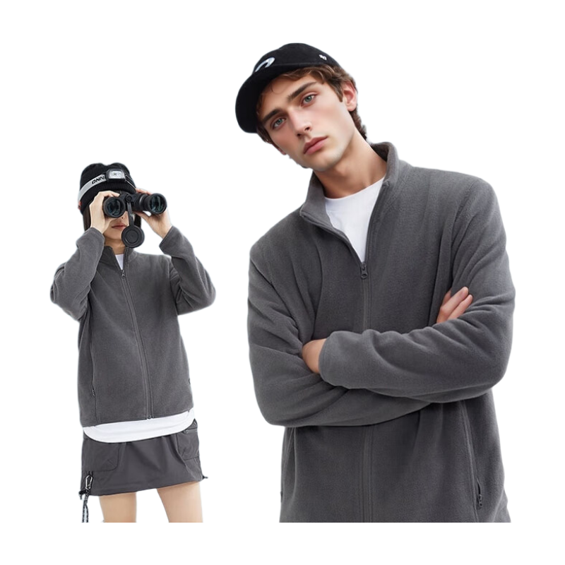 [Anti-Static] Fleece Cardigan Polar Fleece Jacket Outdoor Men and Women Same Style Da
