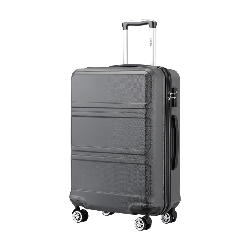 20 inch Cabin Suitcase Lightweight ABS Carry-on Hand Luggage 4 Spinner Wheels Trolley