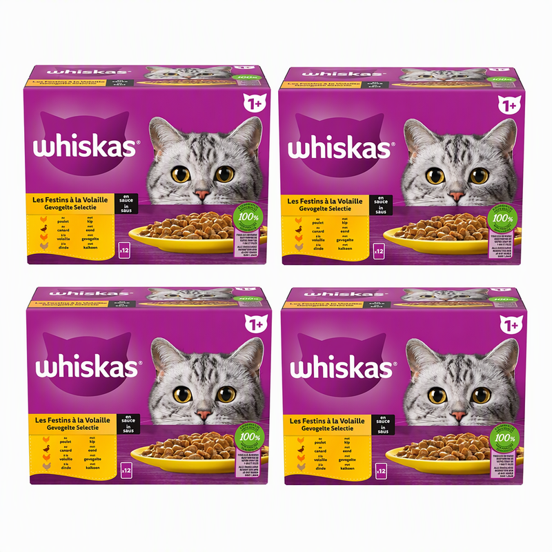 Whiskas Sachets 12 * 4 = 48 x 85 g Volaille Adulte