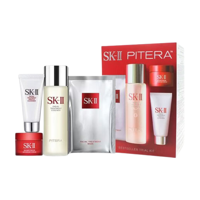 SKII New Experience 4PCS Set (Essence 75ml+Cream Moisturizing 15ml+Cleansing 20g+Mask 1PC)
