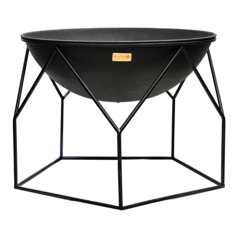 Outdoor Buckingham Fire Pit Black H51Cm W70Cm