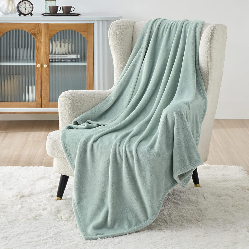 Flannel Blanket-Solid Jadeite130x150cm*1pcs100%Polyester