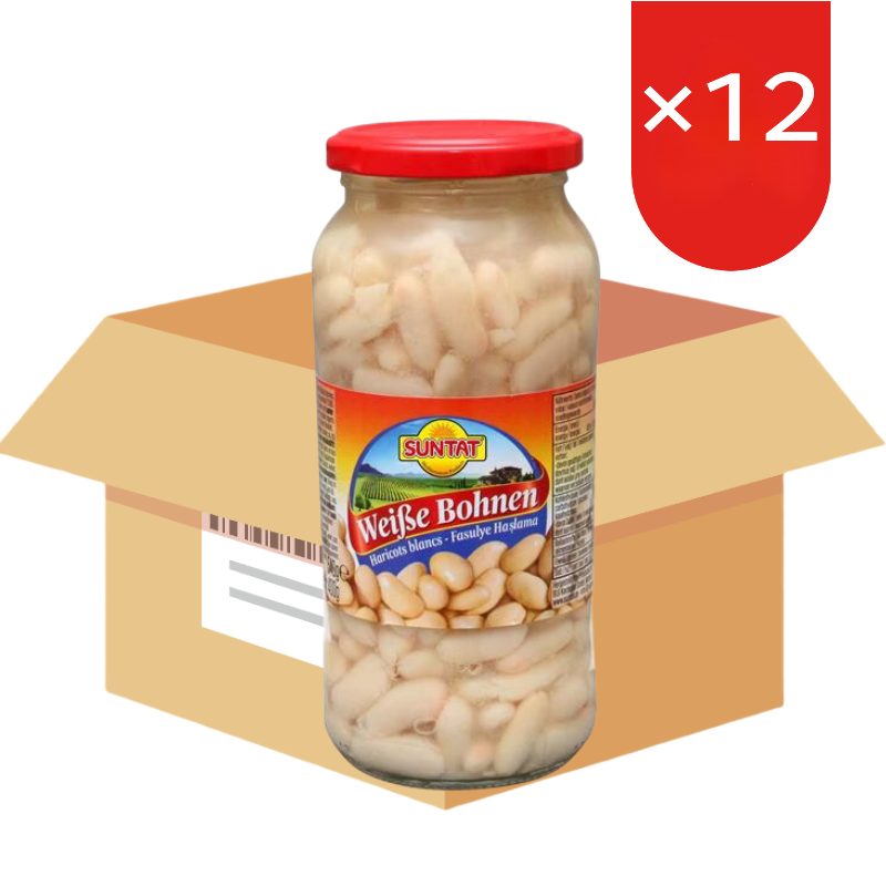 Suntat gekookte witte bonen (Fasulye Haslama) 12 x 580 ml
