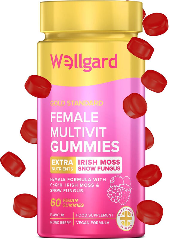 Wellgard Women's Multivitamin Vegan Daily Wellness Support Gummies Mixed Berry Flavour - 60 Gummies
