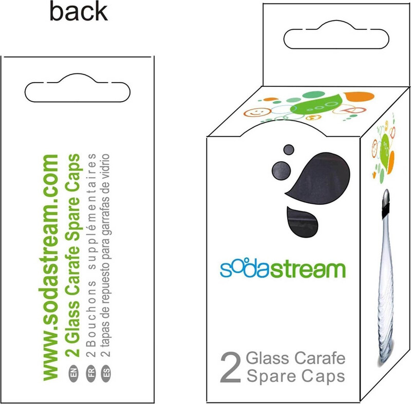 SodaStream plastic doppen - 2 stuks zwart
