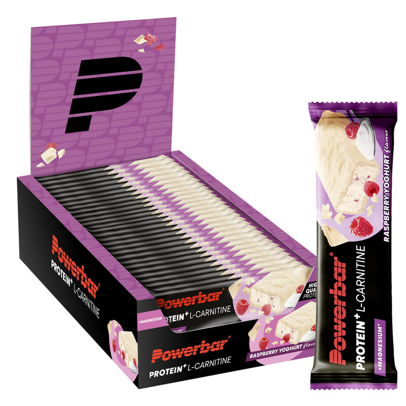 POWERBAR Protein+ L-Carnitin Himbeer-Joghurt 30x Riegel