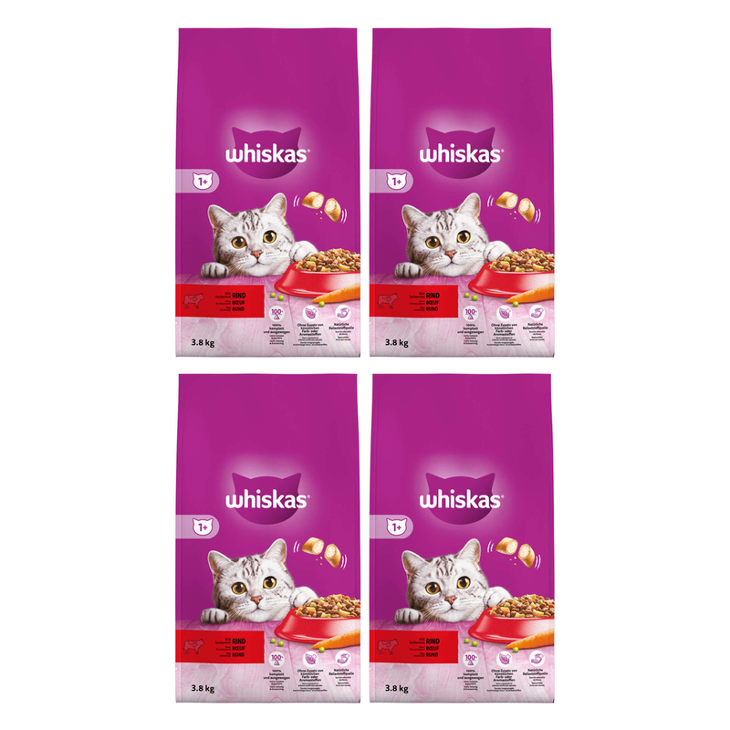 Whiskas Bœuf sec 1+ 3,8 kg * 4