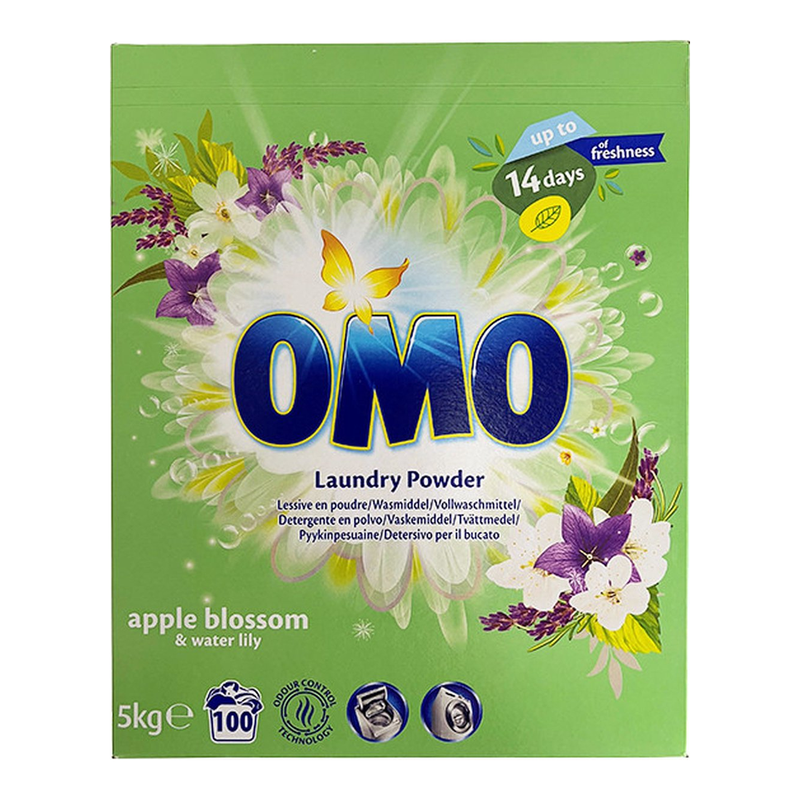 Omo Waspoeder Appelbloesem&Waterlelie - 100 wasbeurten - 5kg