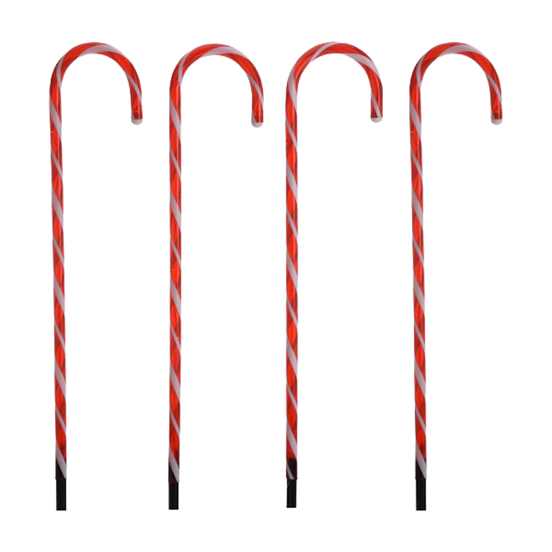 GROUND LAMP CANDY CANE 4PCS