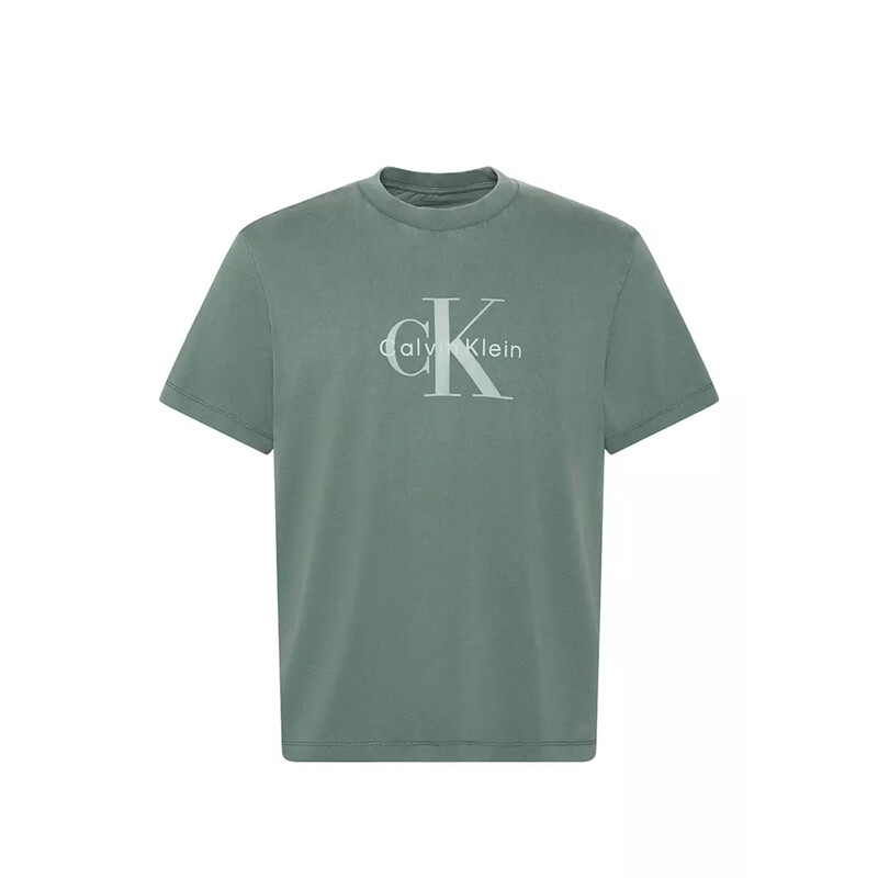 Calvin Klein Men's Washed Cotton Monogram T-Shirt - Mallard Green