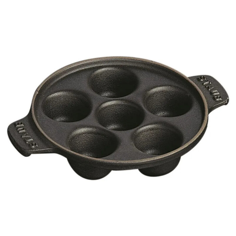 Staub Specialities Schneckenteller, 14 cm | Schwarz | rund | Gusseisen