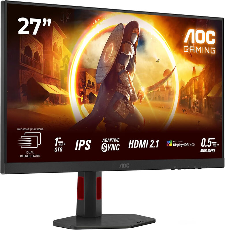 U27G4R Dual Frame 320Hz 0.3ms FHD / 160Hz 0.5ms UHD 4K Gaming Monitor
