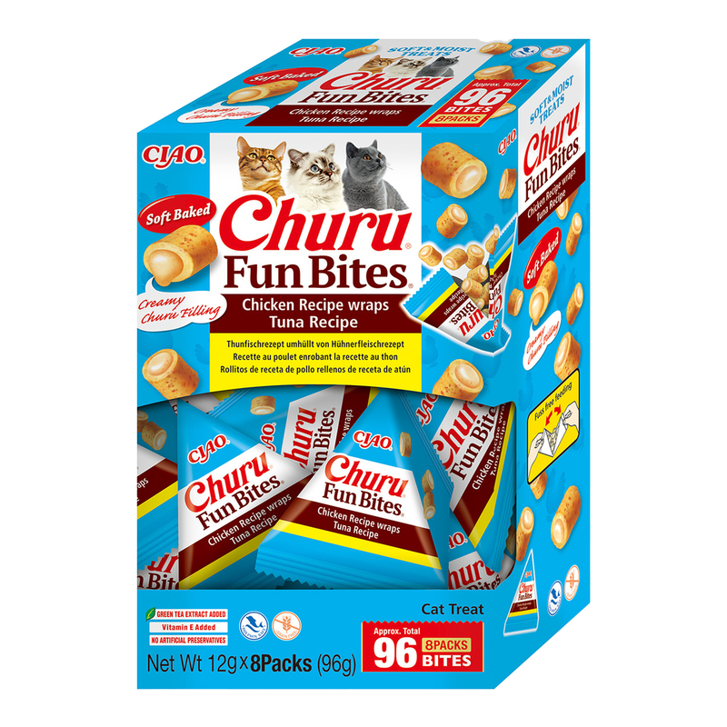 INABA Fun Bites Katzenfutter Huhn-Wraps Thunfisch