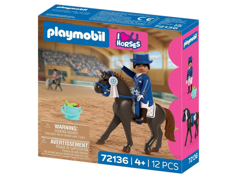 PLAYMOBIL Dressur-Ritt: Spielfigur mit Pferd und Reiterin für realistische Reitabenteuer in der Spielzeugwelt.