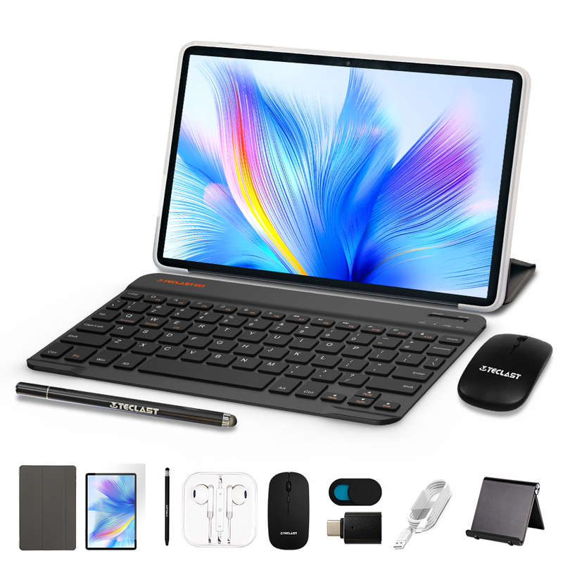 TECLAST P50TCase 11" Tablet-Bundle mit 90Hz IPS-Display, 16 GB RAM, 128 GB ROM, 8000 mAh Akku und 13MP Kamera für langlebige Leistung.