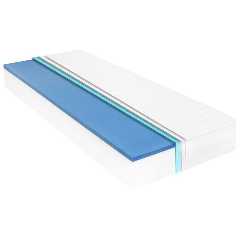 vidaXL Memory-Schaum-Matratze 100 x 200 cm, 18 cm dicke extra weiche viskoelastische Matratze, atmungsaktiver druckentlastender Schaum, abnehmbarer waschbarer Bezug mit 3-seitigem Reißverschluss, Weiß