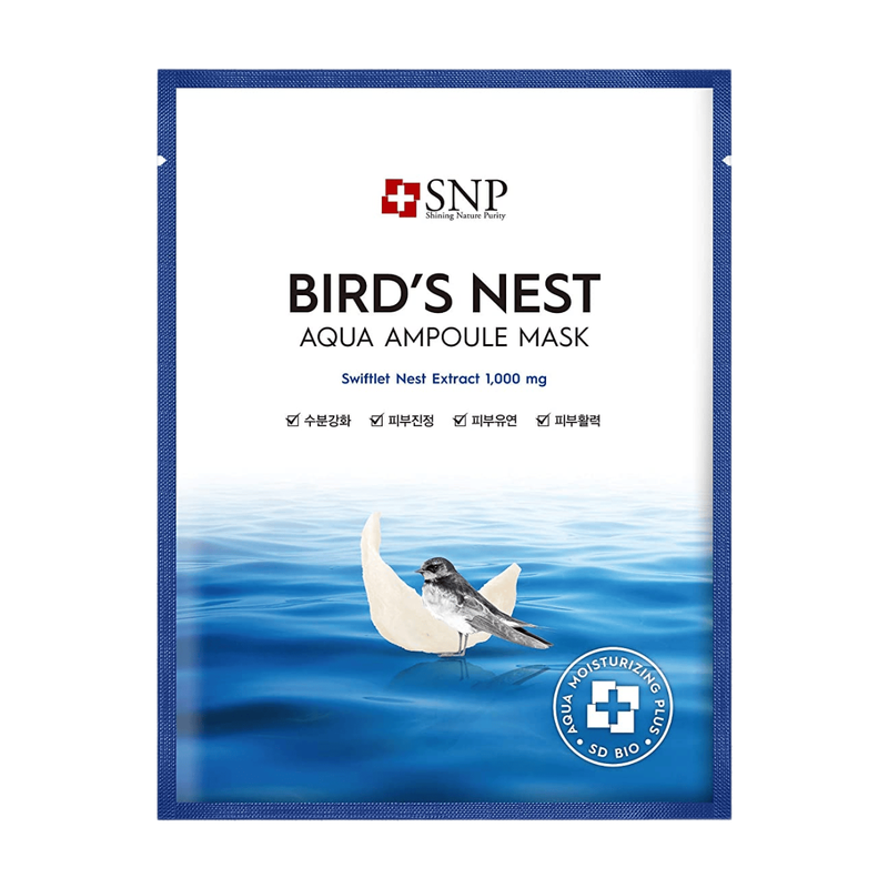 Snp , Bird's Nest Aqua Ampoule Beauty Mask, 10 Sheets, 0.84 Fl Oz (25 Ml) Each - Image 4