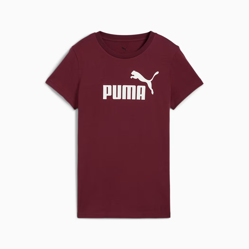 Puma Women's Essentials No. 1 Logo Heather Tee - Ruby Shimmer