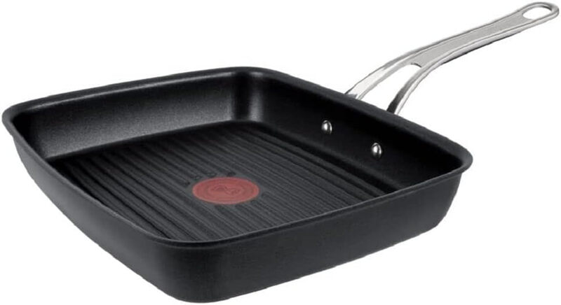 Tefal Jamie Oliver Grillpfanne Gegossenes Aluminium - 23 × 27 cm - Schwarz
