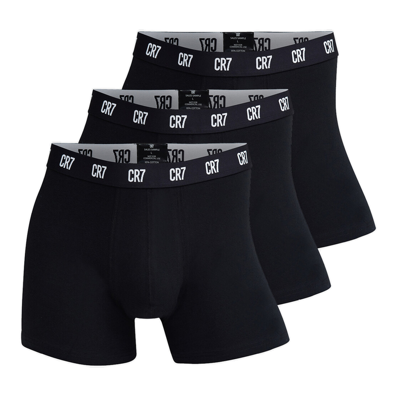 JBS CR7 Basic, Herren-Trunks, 3er-Pack, Schwarz, Größe 2XL