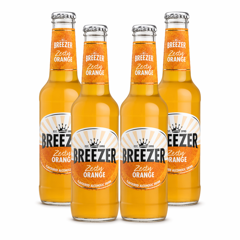 Breezer Frisse Sinaasappel Sprankelende Drank – 4 x 275 ml