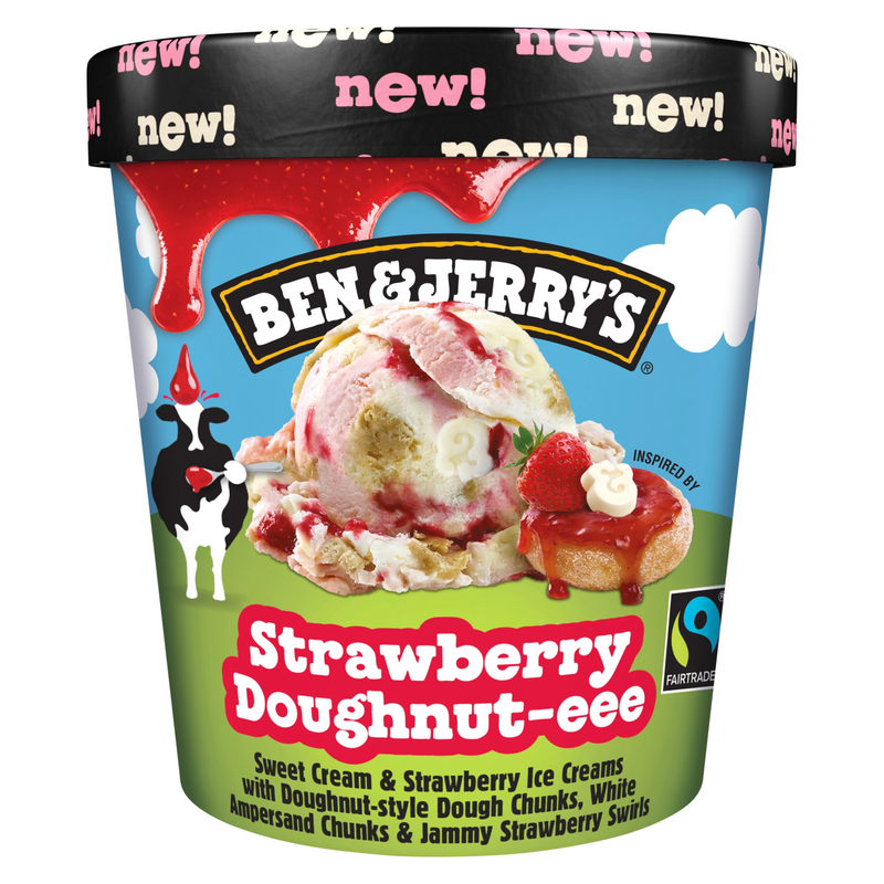 Ben & Jerry's Strawberry Doughnut-Eee Ice Cream Tub 465ml