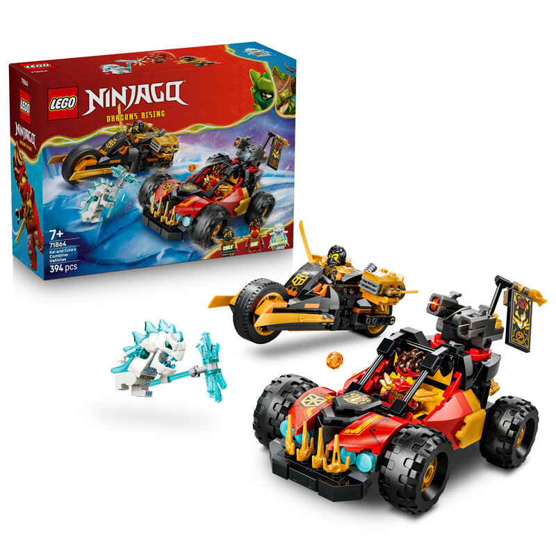 LEGO Ninjago Set de Construction Véhicules Combinables Kai et Cole 71864