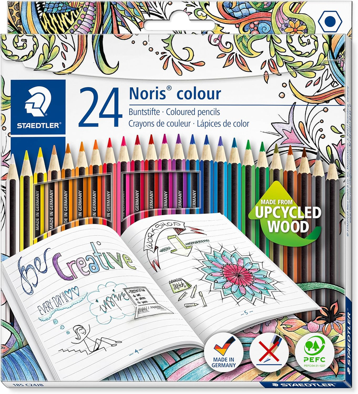 Staedtler Noris Colour Pencil 24 Assorted Colours - Adult Colouring Packaging - Image 3