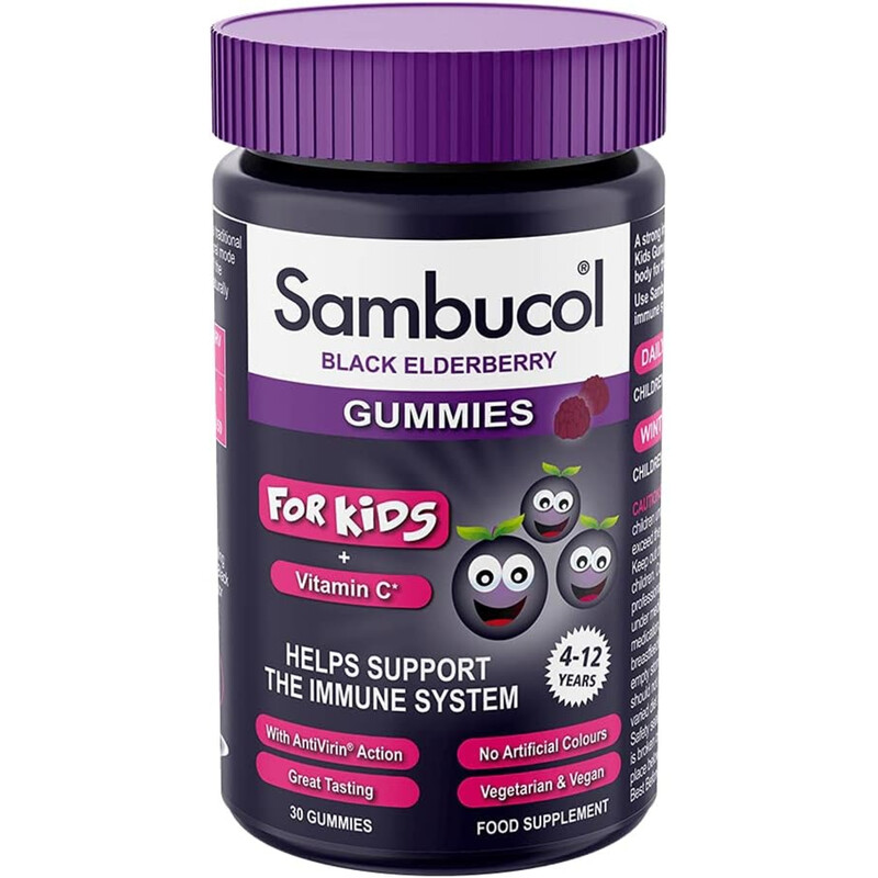 Sambucol Kids Black Elderberry Gummies Ages 4-12 - 30 Gummies