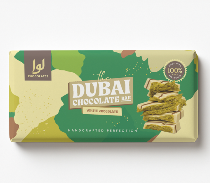 Dubai Witte Chocolade Reep Extra Crunchy - 220 g